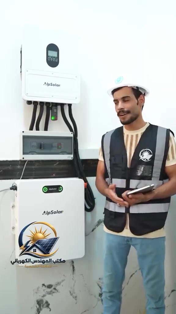 تعبت من انقطاع الكهرباء؟ حل 5 أمبير مستمر يشتغل 4 ساعات ويشحن بساعة ونصف!" ⚡🔋. تنصيب منظومة طاقة شمسية متكاملة لخدمة أحد أستاذتنا الكرام.
 ⚡ القدرة: 5 أمبير مستمرة لمدة 4 ساعات.
 ⏱️ سرعة الشحن: شحن كامل خلال ساعة ونصف فقط.
 🛡️ المواصفات: جهاز بمواصفات عالمية، ضمان 8 سنوات، ومعيار مقاومة IP66مدعوم  بتقنية الذكاء الاصطناعي.
 ☀️ الاستيعاب: يتحمل ربط حتى 16 لوح شمس.
📍 مكتب المهندس حسن الكعبي الكهربائي للطاقة الشمسية
📞 للحجز والاستفسار: ***********. #اكسبلور #طاقة_شمسية #المهندس_الكهربائي #الكهرباء #حلول_الكهرباء
