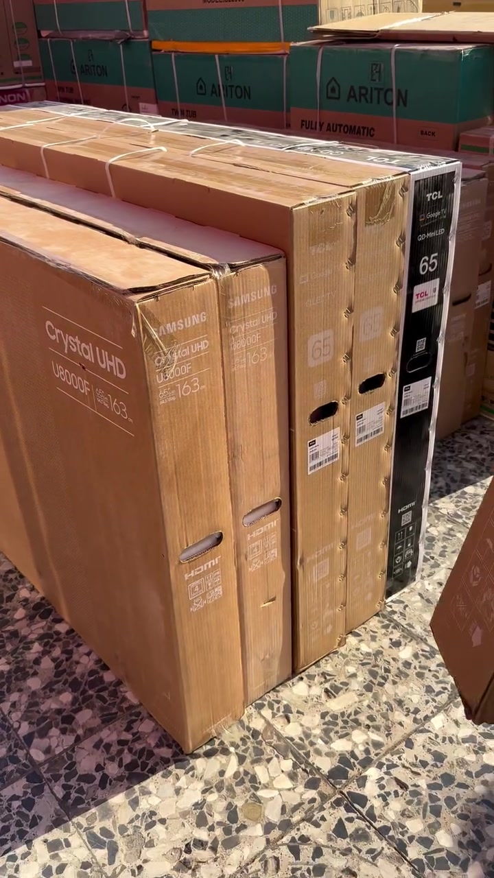 🔥 وصلت تشكيلة شاشات TCL بأسعار مميزة

50 بوصة
• TCL P7L — 585 ألف
• TCL C6K — 750 ألف

55 بوصة
• TCL V6D — 580 ألف
• TCL T6D — 640 ألف
• TCL P7L — 680 ألف
• TCL P8L — 835 ألف
• TCL C6K — 880 ألف

65 بوصة
• TCL T6D — 880 ألف
• TCL C6K — 1,169,000 دينار

75 بوصة
• TCL V6D — 1,115,000 دينار

✅ مواصفات مميزة حسب الموديل:
• دقة 4K UHD
• تقنيات QLED و Mini LED
• نظام Google TV
• دعم Dolby Vision و Dolby Atmos
• معالجات ذكية لتحسين الصورة
• ترددات عالية للمباريات والألعاب
• HDMI 2.1
• Wi-Fi و Bluetooth
• ستلايت داخلي ببعض الموديلات
• تصاميم نحيفة وحواف قليلة

📺 من الاقتصادي إلى الفئات العليا… اختار الحجم والموديل اللي يناسب استخدامك وميزانيتك.

TCL الأصلي — خيارات أكثر، مواصفات أقوى، وأسعار مرتبة.

بغداد - حي القاهرة- مقابل جامع النداء 
الطيف للأجهزة الكهربائية 

للحجز  والتوصيل المراسلة على الماسنجر 📩
او الاتصال على 

المبيعات *********** ☎️
الاقساط   *********** ☎️

الاقساط متوفر على المصارف التاليه 
للمشمولين فقط من قبل المصارف 

الرافدين / الرشيد / الاهلي العراقي ✅

تنويه العروض متغيرة 🛑
راقب  تحديثات الاسعار لأخر منشورات الصفحة دائما
