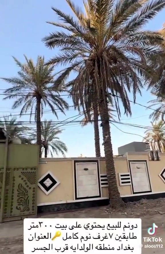 دونم وربع • بيت ٣٠٠م • ٧ غرف