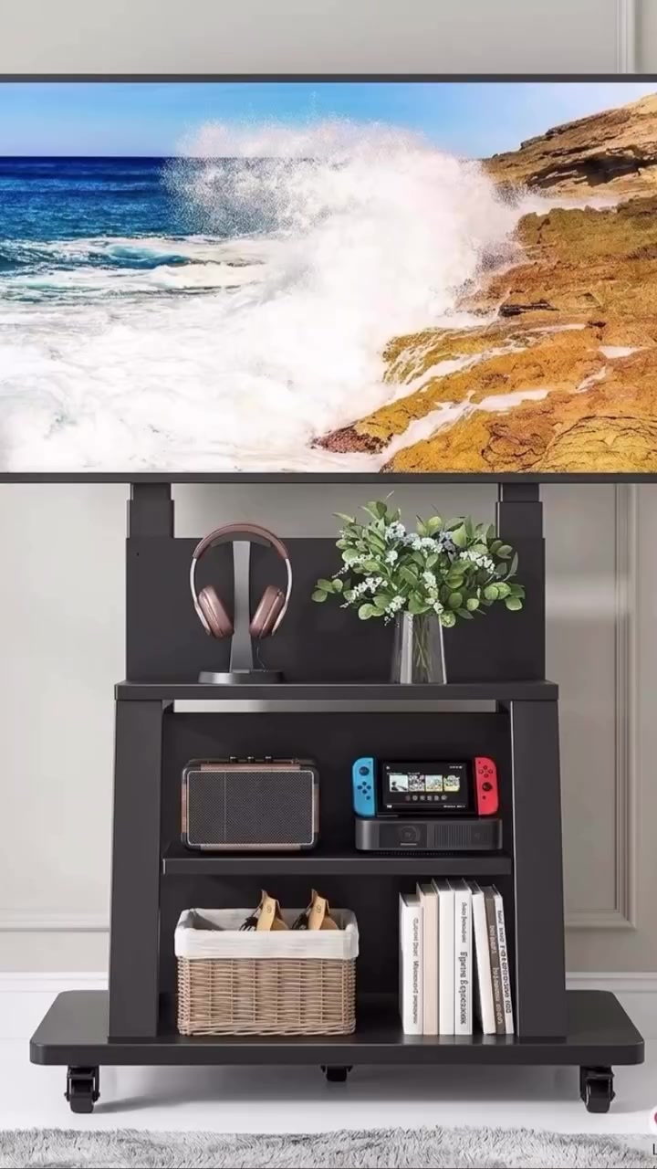 حامل شاشة متحرك • ٣٧–٧٥ إنش • تحمل ٦٨ كغم
