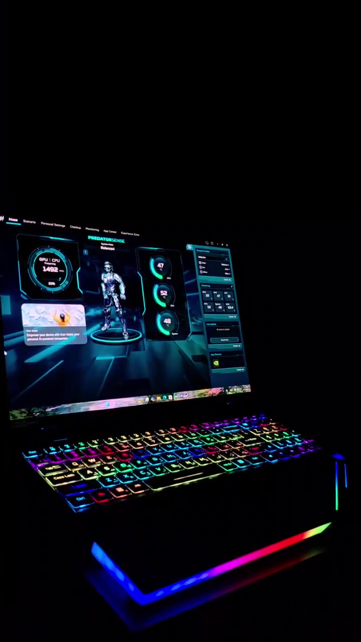 Acer Predator Helios 16 AI OLED – RTX 5090
الموديل: Predator Helios 16 AI PH16-73-92V4
المعالج: Intel Core Ultra 9 275HX
24 نواة / 24 خيط – يصل إلى 5.4GHz
كرت الشاشة: NVIDIA GeForce RTX 5090 Laptop
ذاكرة الكرت: 24GB GDDR7
استهلاك الكرت: حتى 175W يعني أقصى اداء
RAM: 16GB DDR5 6400MHz
التخزين: 1TB PCIe Gen 5 NVMe SSD
الشاشة: • 16 بوصة OLED
• WQXGA 2560×1600
• معدل تحديث 240Hz
• زمن استجابة 3ms
• 100% DCI-P3
• NVIDIA G-SYNC
• نسبة 16:10
الاتصالات: • Wi-Fi 7
• Bluetooth
• LAN حتى 5Gbps
• HDMI
• USB-C / Thunderbolt
• USB-A
• قارئ microSD
التبريد: Predator AeroBlade 3D الجيل السادس
كيبورد: RGB لكل مفتاح + MagKey
البطارية: 90Wh
الشاحن: 330W
الوزن: حوالي 2.65–2.7 كغم
النظام: Windows 11 Pro
السعر 4.6500
***********
مستخدمه ٤ ايام 
ضمان سنه كامله
