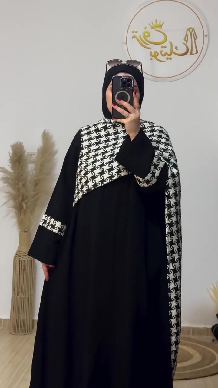 عباية سكارف • كويتي • مخمل شتائي