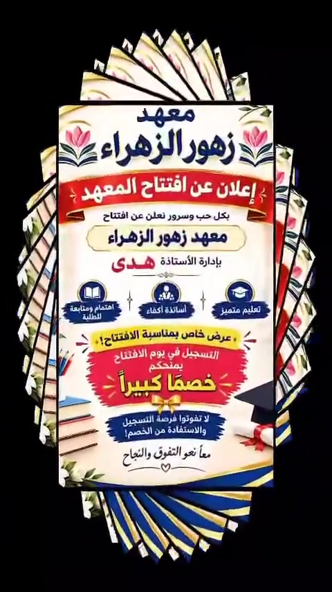 معهد زهور الزهراء • افتتاح • خصم تسجيل