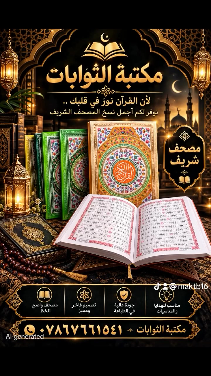 #قران_كريم #هدايه #مصحف #قران #ثواب #عمره #شهر_شعبان #عمره #ياعلي_مدد #القران_الكريم_راحه_نفسية #البصره_بغداد_العماره_ناصريه_بابل_ثوره #مكتبة #شعر_شعبي_عراقي #توصيل_لجميع_محافظات_العراق
