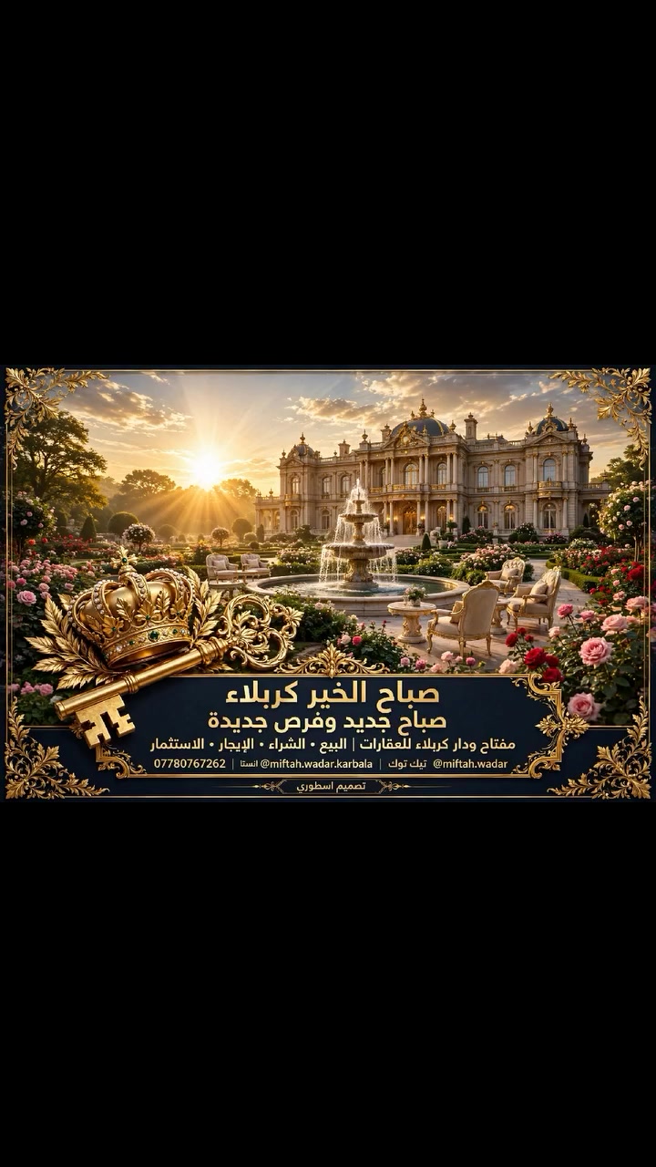 مفتاح ودار • عقارات كربلاء • بيع شراء إيجار
