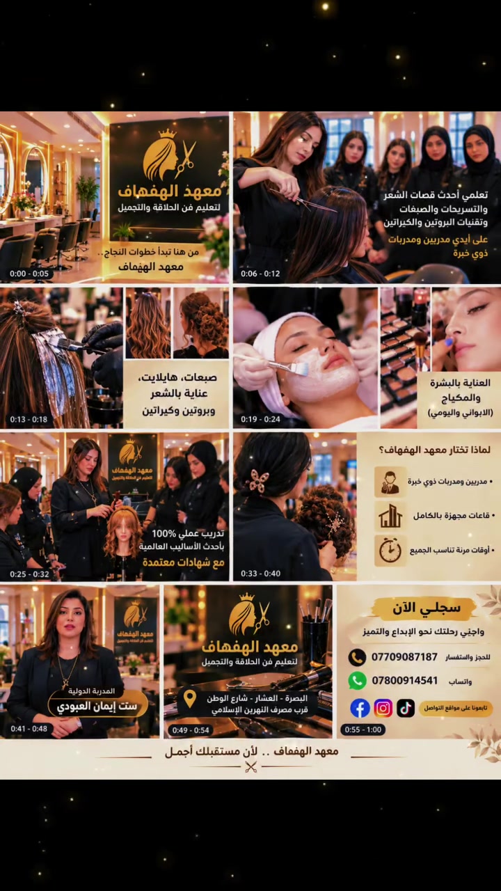دورات تجميل • تدريب عملي • البصرة العشار
