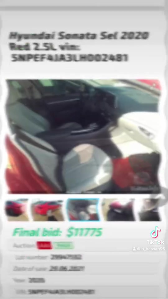 🚘 للبيع هيونداي سوناتا 2020
🔹 الموديل: 2020 شكل 2021
🔹 المواصفات: فول 
🔹 العداد: 100 km الف 
🔹 الوارد: أمريكي 🇺🇸
🔹 اللون: احمر 
🔹سماعات بويز
🔹 المحرك: 2.5
🔹 جير أوتوماتيك
🔹 صور الحادث الأمريكي مرفقة ويه صور السيارة
📸 الصور الحقيقية للسيارة مرفقة بالمنشور
🔹 مكفوله كير ومحرك وشواصي وايرباكات 
📞:-***********
