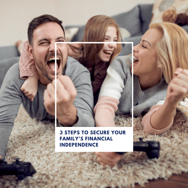 family playing video games