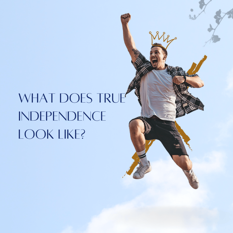 man jumping with his fist in the air