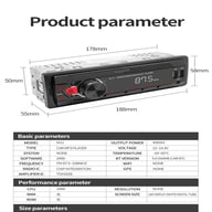 Single Din with Android Auto Bluetooth Car Stereo MP3 Player | USB SD AUX — view 1