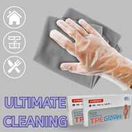 Durable TPE gloves protecting hands during household cleaning and disinfection