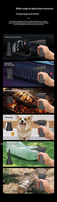 Violent Handheld Turbo Fan 110K RPM | Wireless LED Dust Blower — view 9