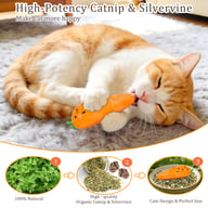 Catnip Cat Toys 5-Pack | Plush Vegetable Kicker Toys for Indoor Cats — view 4