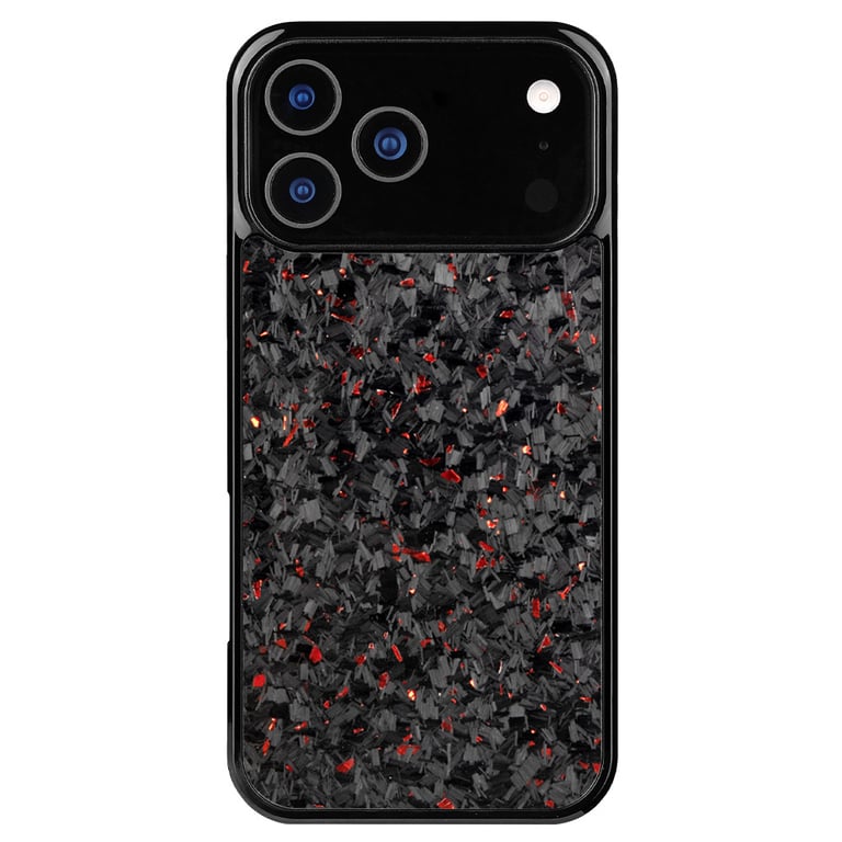 Slim carbon fiber phone case showing ultra-thin profile next to coin
