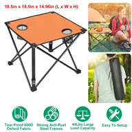 Foldable Camping Table with Cup Holders | Portable Picnic Desk — view 11
