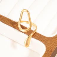Women's Stainless Steel Geometric Open Ring | Minimalist Fashion Band — view 5