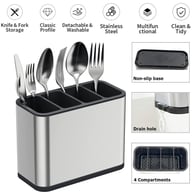 Stainless Steel Kitchen Cutlery Holder | Utensil Storage Organizer — view 5