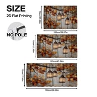 Autumn Thanksgiving Halloween Kitchen Storage Rack Decorative Curtain With Rod — view 4