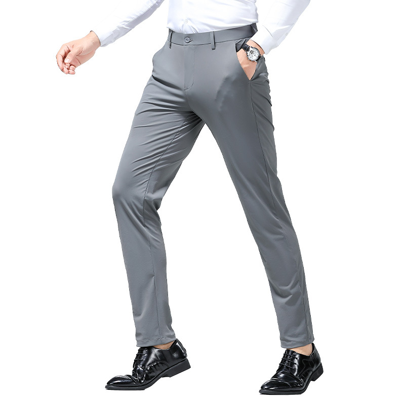 Men's Ice Silk High-Elasticity Pants | Breathable Slim Fit
