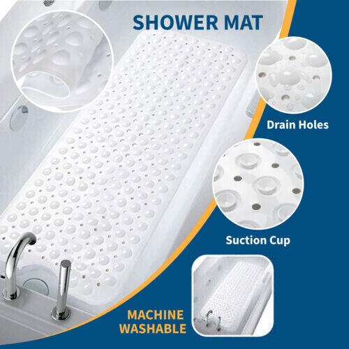 Non-slip bath mat machine washable and durable for long-term use