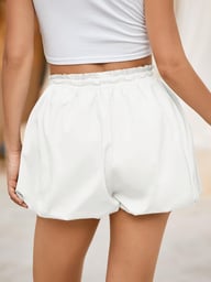 Women's High Waisted Bubble Shorts | Summer Casual Workout Puffy Shorts — view 10