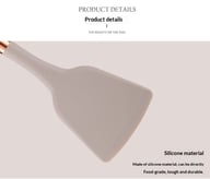 Silicone Wood-Grain Kitchen Utensil Set 12 Pieces Non-Stick Spatula — view 8