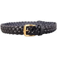 Vintage Woven Vegetable-Tanned Leather Belt — view 3