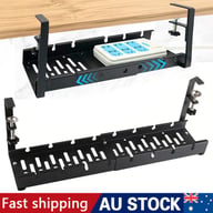 Tidy Cord Line Basket Rack Under Desk Cable Management Tray Hide Wire Organizer — view 7