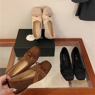 Women Vintage Ruffle Ballet Flats with Cross Band Bow | Comfort Daily Wear — view 7