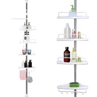 4 Tier Telescopic Bathroom Wall Corner Shelf Rack Shower Caddy Storage Organizer — view 4