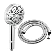 9-Setting Handheld Shower Head with Filtration | Chrome & Matte Black — view 5