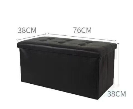 Foldable Storage Ottoman Seat | Button Tufted Bench Toy Box Canada