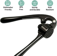 Garlic Press Crusher with Peeler & Cleaning Brush | Zinc Alloy — view 4