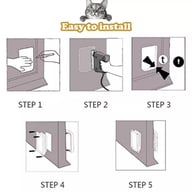 XL Pet Door 4 Way Locking | White Frame Dog Cat Flap Canada — view 18