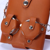 Portable Backpack Flask Sleeve with Telescoping Cups | Leather — view 9