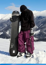 Ice South Korea Multi-Pocket Waterproof Sports Ski Pants For Men And Women Violet American Heavy Industry Snow Wear-Resistant Trendy Pants — view 19