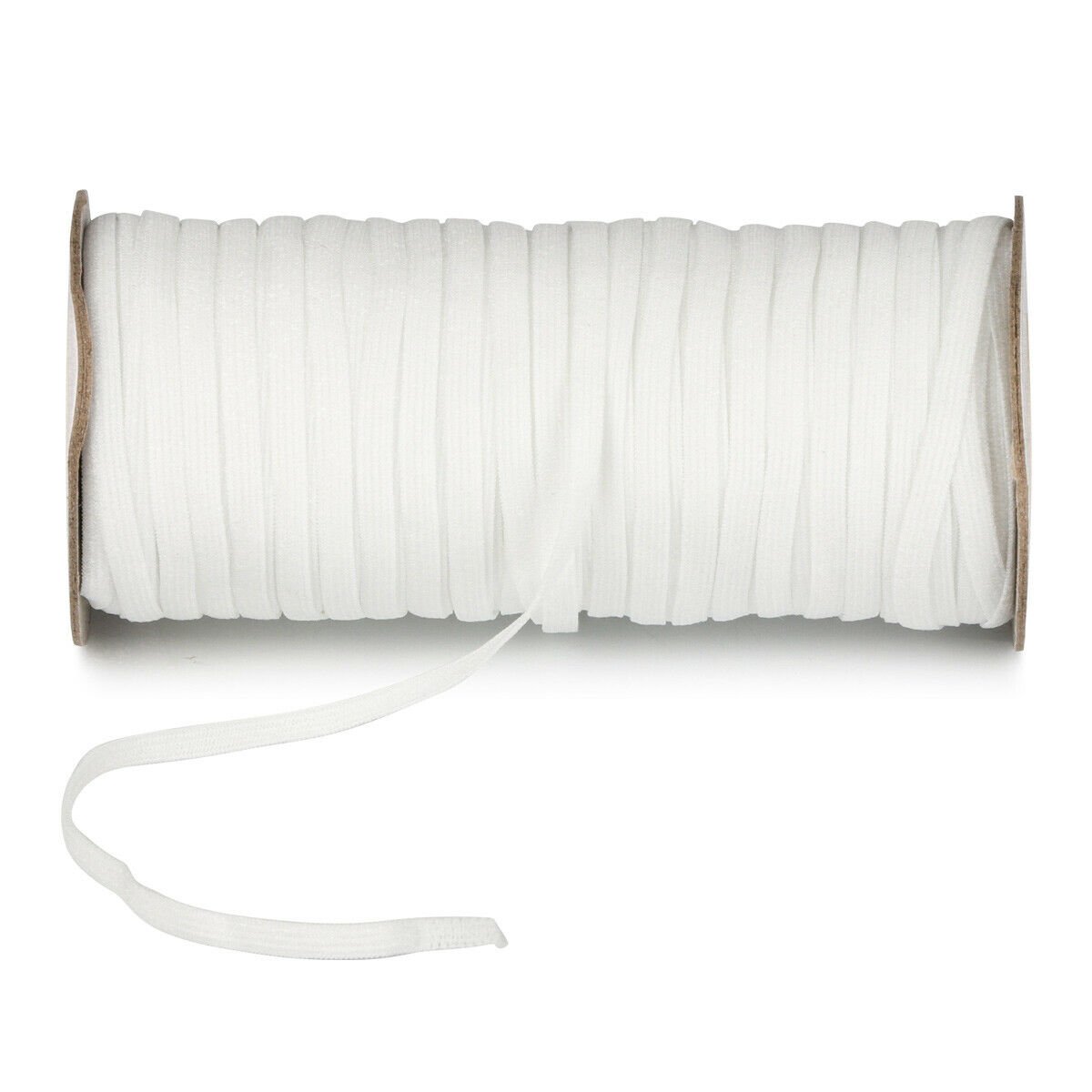 5mm 75 Yards White Flat Elastic Band | Resistance Band for Sewing