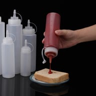 8 Pack Plastic Squeeze Sauce Bottles 500ml | Kitchen Condiment Dispenser — view 20