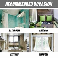 Heavy Duty Extendable Telescopic Shower Curtain Pole | Spring Tension Rod — view 14