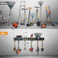 3x Garage Garden Tool Holder Storage Rack | Wall-Mounted Shed Organiser — view 9