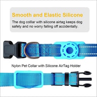 Reflective Dog Leash Collar with AirTag Holder | Anti-Lost Pet Safety — view 7