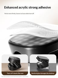 Cable Organizer Desktop Data Cable Holder | 360° Rotating | 6-Pack — view 3