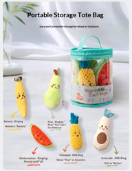 Cartoon Vegetable Fruit Baby Rattle Set | Soft Plush Grasping Toys — view 14