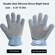 2in1 Double Sided Pet Grooming Glove, Deshedding Massage Brush Mitt For Cats & Dogs, Remove Loose Fur On Pets & Furniture, Easy Clean — view 5