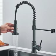 360 Pull-Out Kitchen Faucet with Spray Head | Modern Sink Tap — view 9