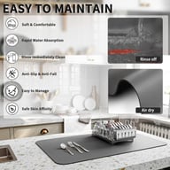 Diatomaceous Earth Kitchen Counter Drying Mat | Heat-Resistant Absorbent Pad — view 4