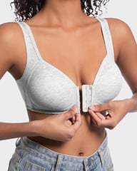 Easy-On Front Closure Wireless Support Bra — view 12