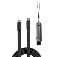 240W Dual Type-C Silicone Charging Cable with Foldable Phone Stand — view 7