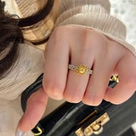 Yellow Diamond Sugar Cube Ring | Luxury Gemstone Statement Jewelry — view 7