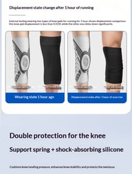 Upgraded Knob-Style Sports Knee Brace Outdoor Running Shock-Absorbing Adjustable Silicone Knee Protector — view 6
